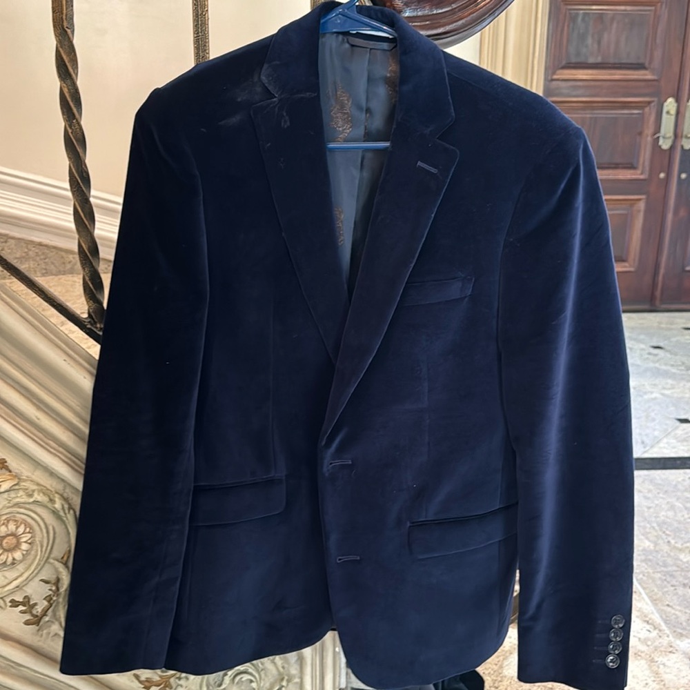 Work 1 velvet boys dress blazer